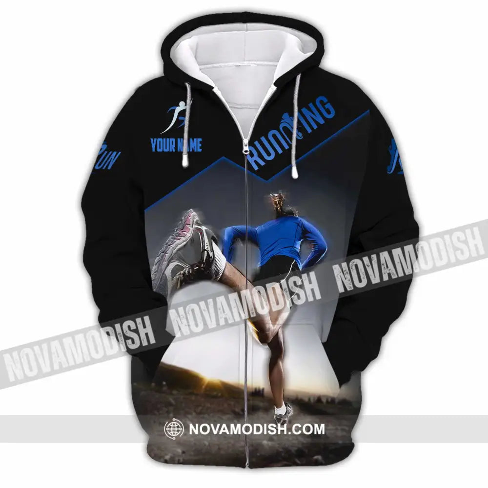 Unisex Shirt - Custom Running Sport Shirt Zipper Hoodie / S T-shirt