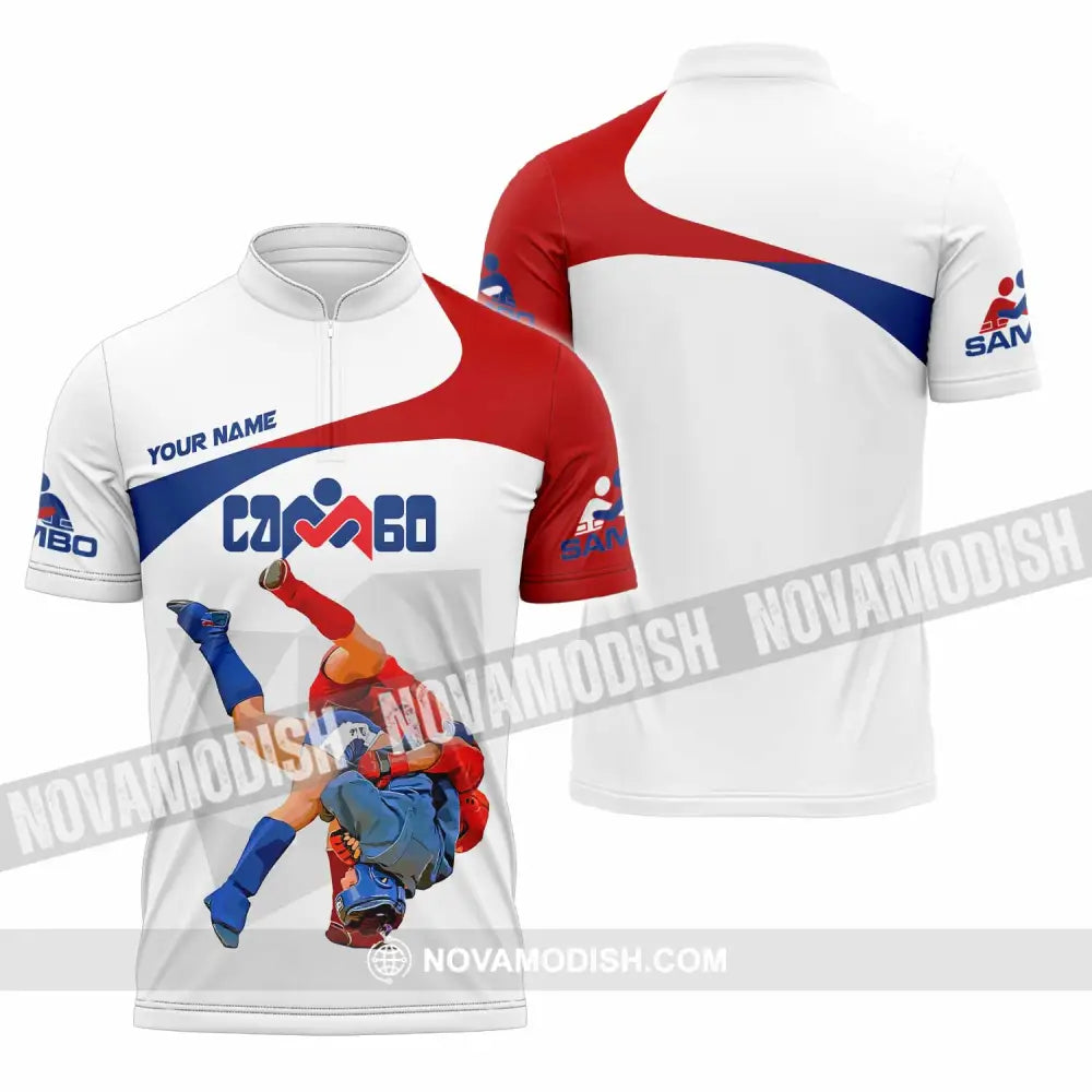Unisex Shirt - Custom Sambo Shirt Zipper Polo Shirt / S T-shirt