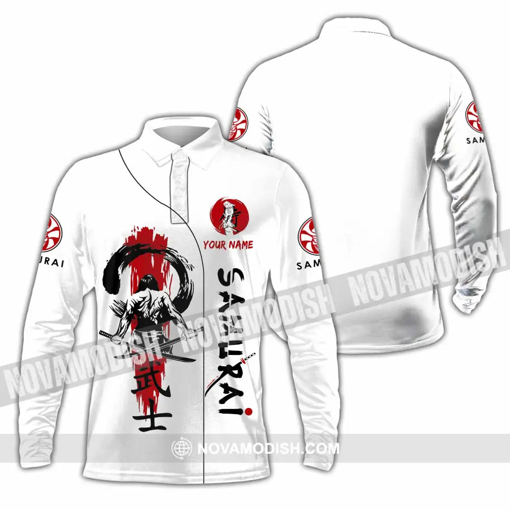 Unisex Shirt - Custom Samurai Shirt Long Sleeve Polo / S T-shirt