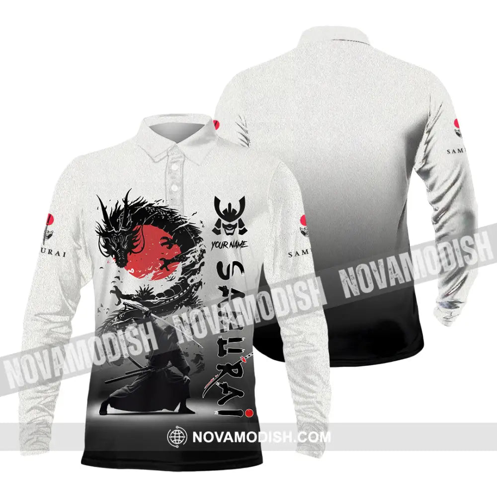 Unisex Shirt - Custom Samurai Shirt Long Sleeve Polo / S T-shirt