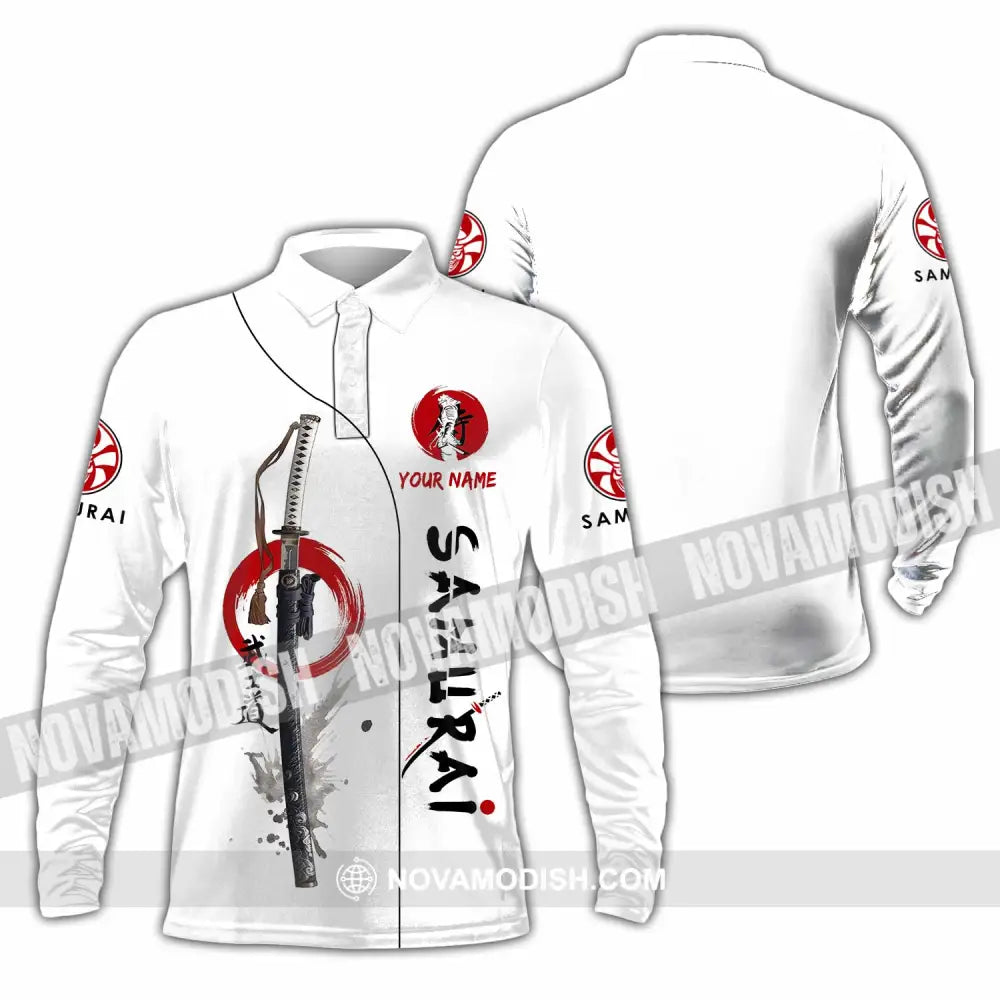 Unisex Shirt - Custom Samurai Shirt Long Sleeve Polo / S T-shirt