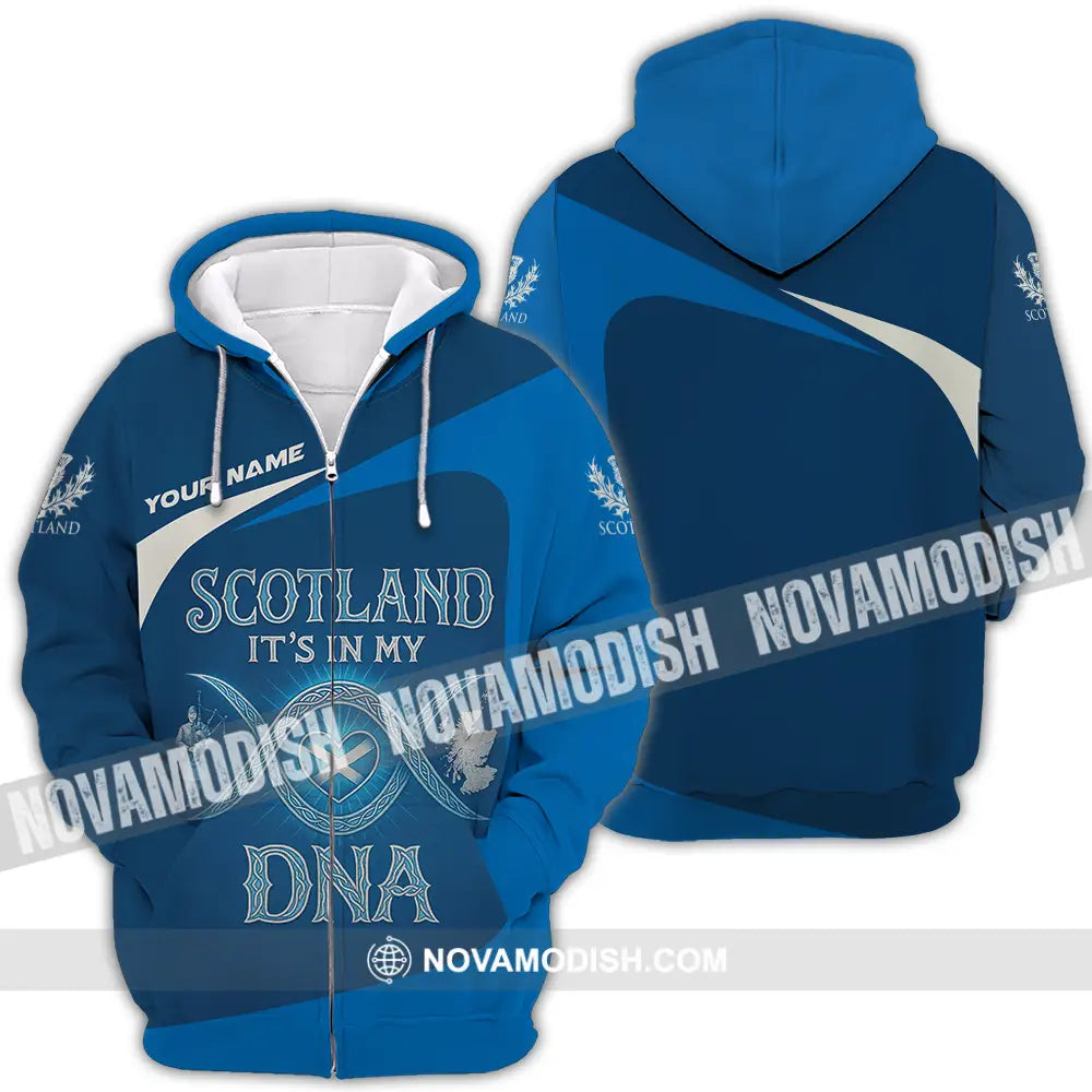Unisex Shirt - Custom Scotland It’s In My DNA Shirt Zipper Hoodie / S T-shirt
