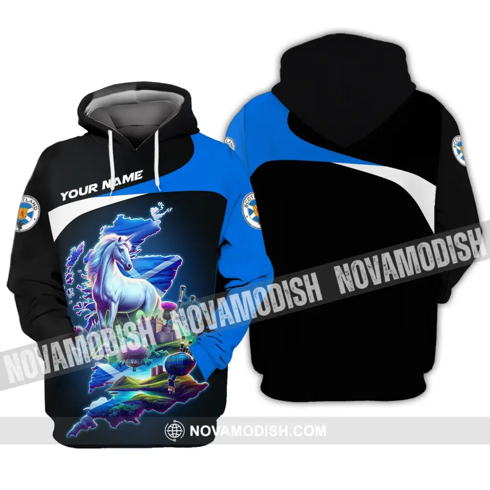 Unisex Shirt Custom Scotland Scottish T-Shirt Lover Hoodie / S