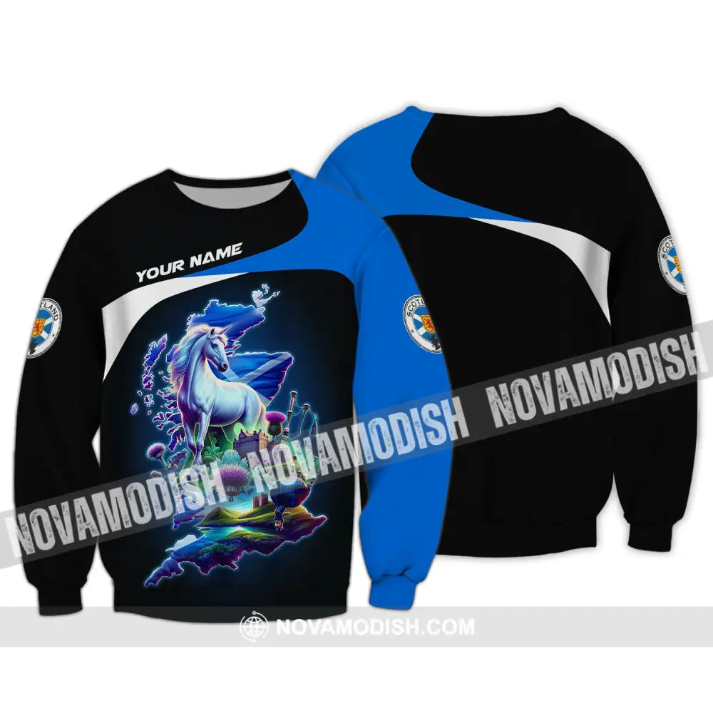 Unisex Shirt Custom Scotland Scottish T-Shirt Lover Long Sleeve / S