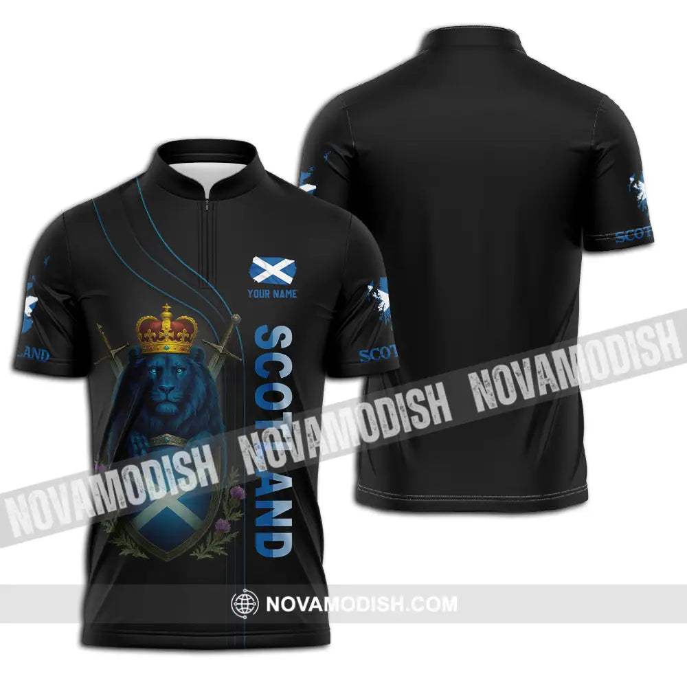 Unisex Shirt - Custom Scottish Shirt Zipper Polo Shirt / S T-shirt