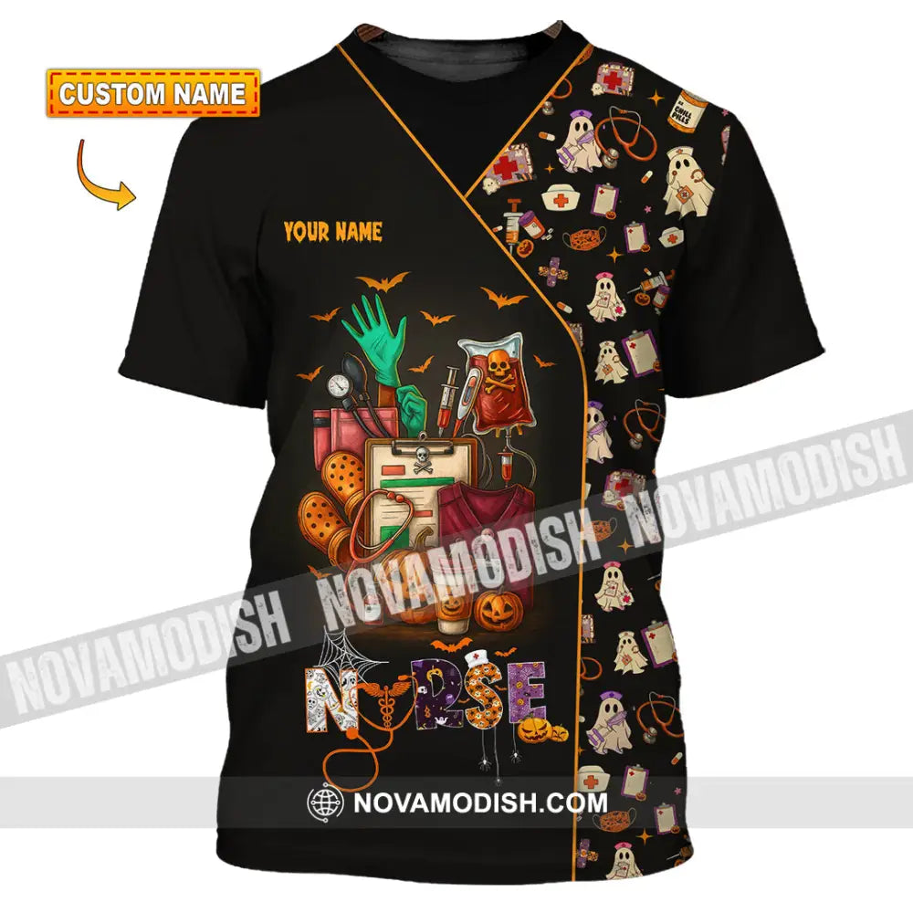 Unisex Shirt - Custom Scrubstar Fright Friends Nurse Halloween Shirt T-shirt