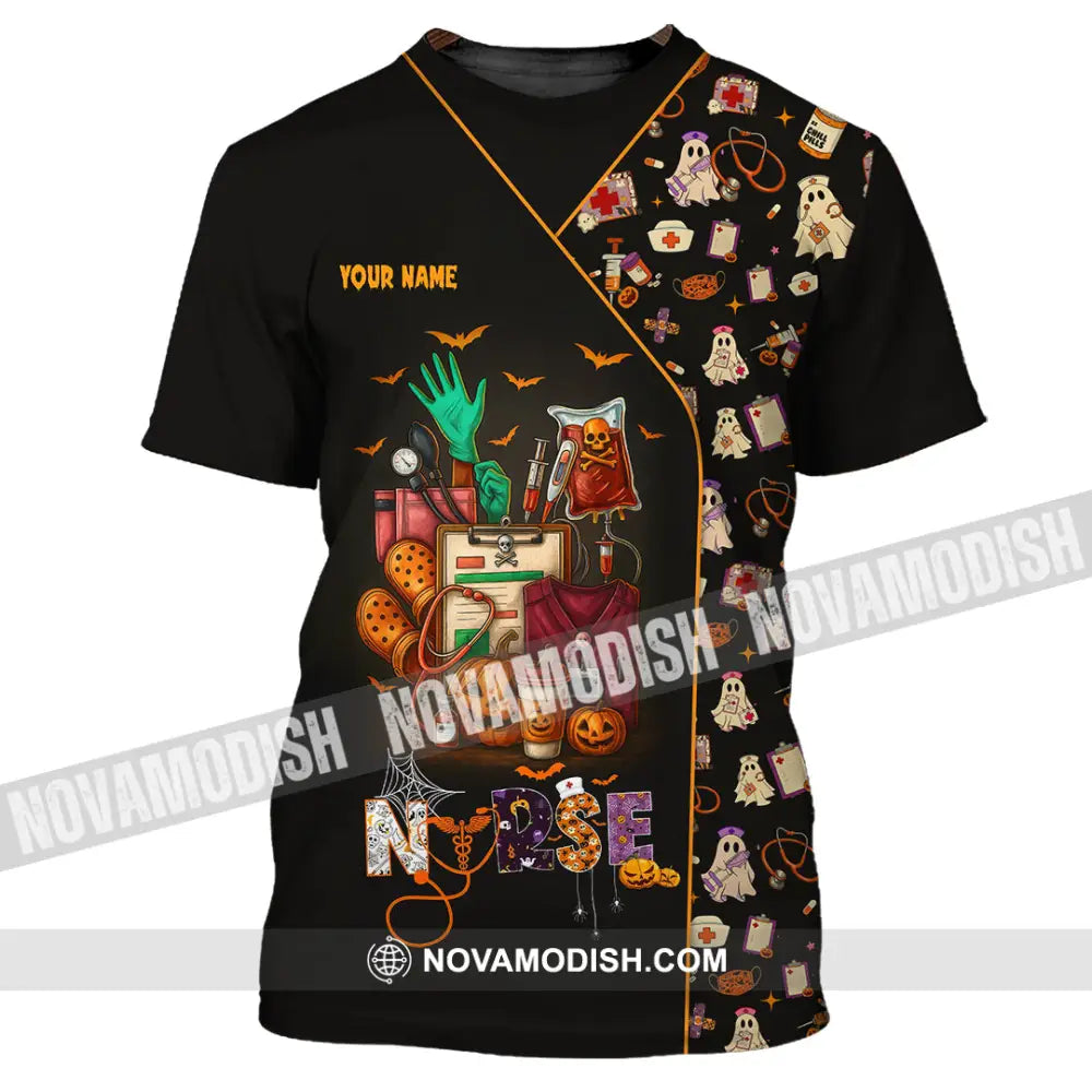 Unisex Shirt - Custom Scrubstar Fright Friends Nurse Halloween Shirt T-Shirt / S T-shirt