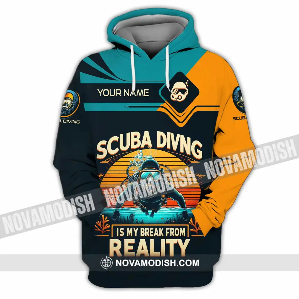 Unisex Shirt - Custom Scuba Diving Is My Break From Reality Shirt Hoodie / S T-shirt