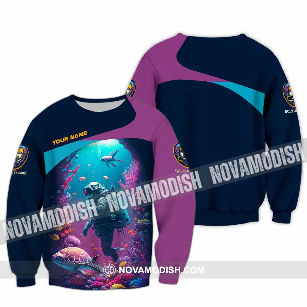 Unisex Shirt - Custom Scuba Diving Shirt Long Sleeve / S T-shirt