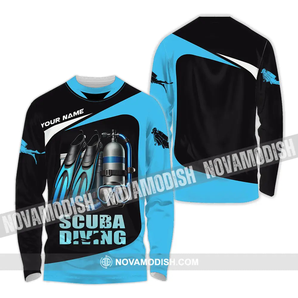 Unisex Shirt - Custom Scuba Diving Lover Shirt Long Sleeve Shirt / S T-shirt