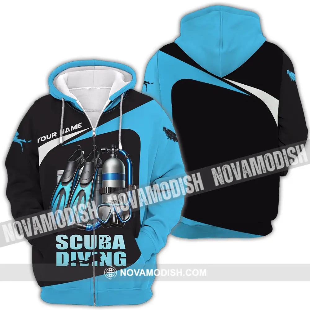 Unisex Shirt - Custom Scuba Diving Lover Shirt Zipper Hoodie / S T-shirt