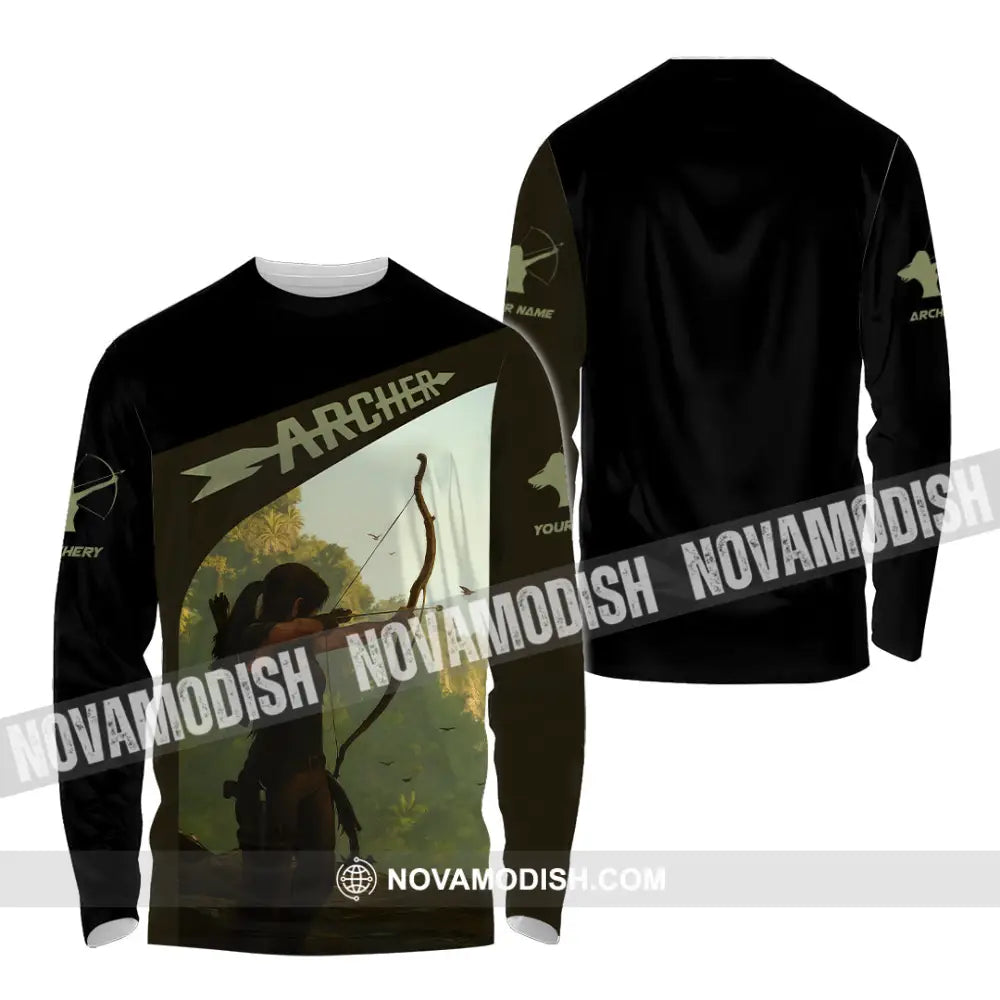 Unisex Shirt - Custom Shooting Archery Player Shirt Long Sleeve Shirt / S T-shirt