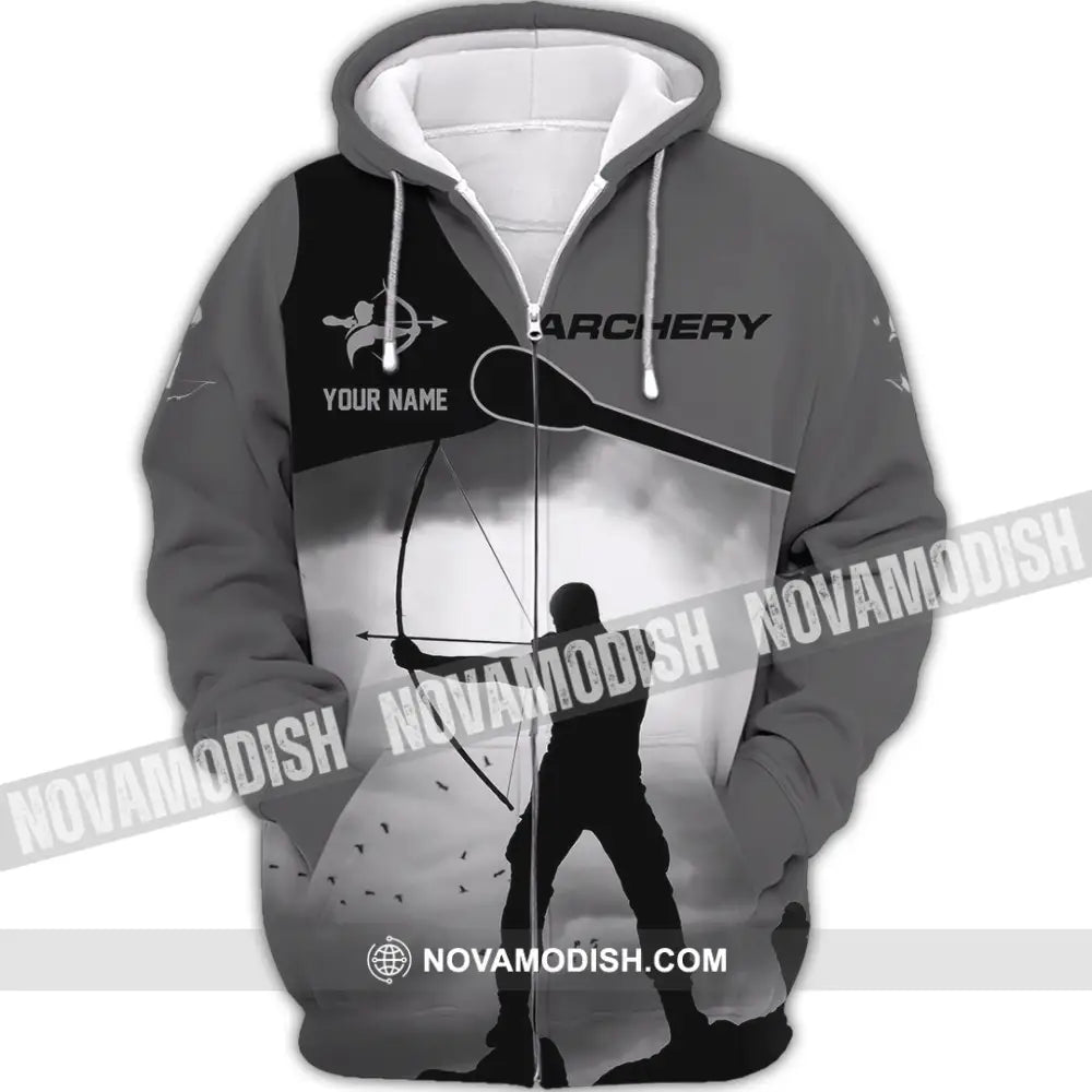 Unisex Shirt - Custom Shooting Archery Player Shirt Zipper Hoodie / S T-shirt