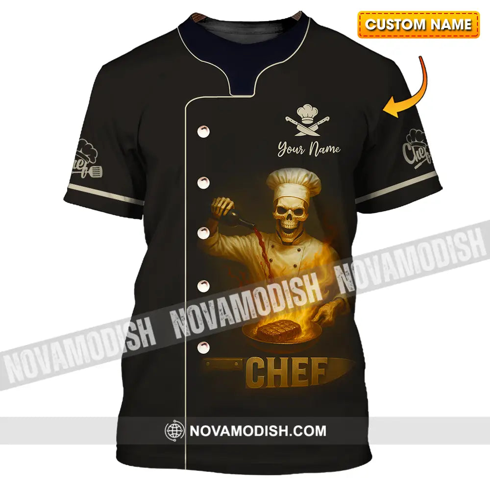 Unisex Shirt - Custom Skeleton Chef Shirt T-shirt