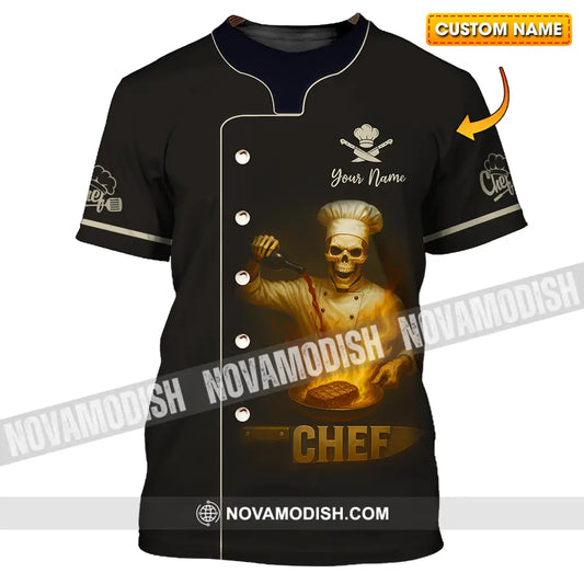 Unisex Shirt - Custom Skeleton Chef Shirt T-shirt