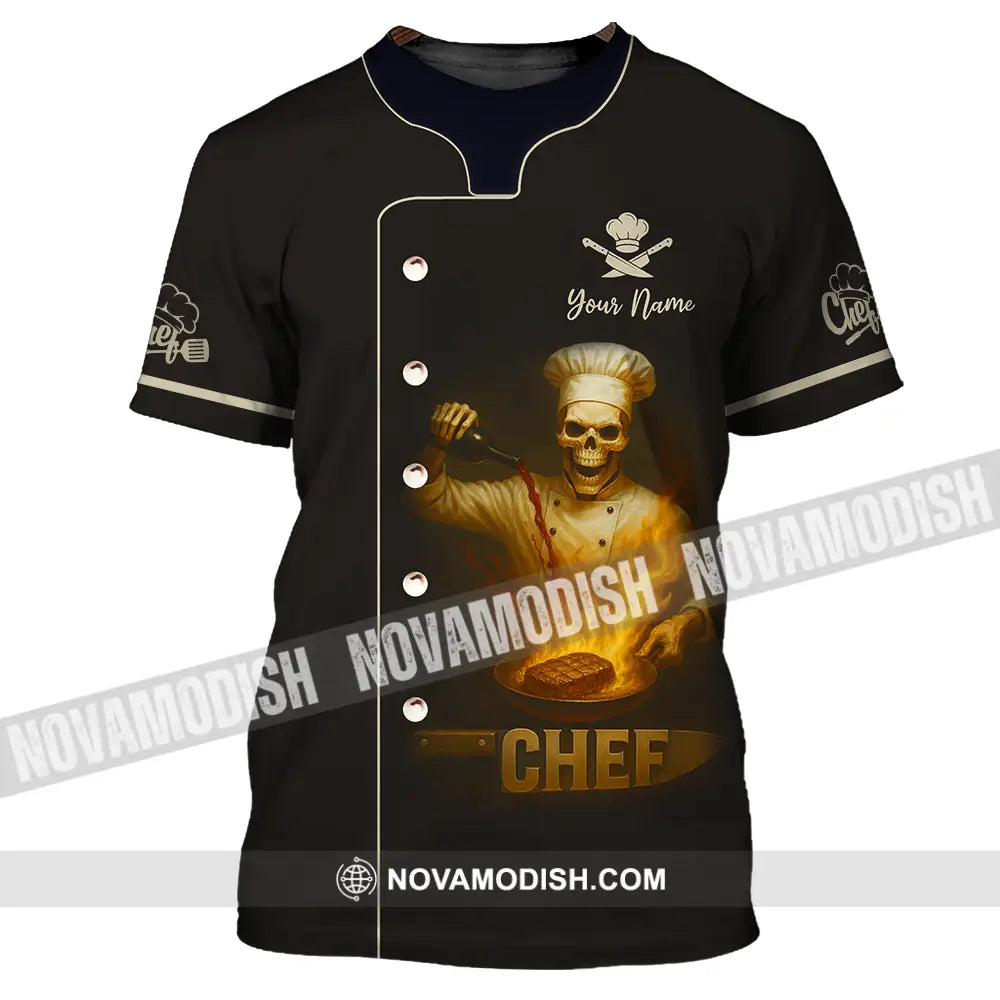 Unisex Shirt - Custom Skeleton Chef Shirt T-Shirt / S T-shirt