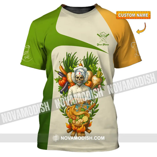 Unisex Shirt - Custom Skeleton Life Of Chef Shirt T-shirt