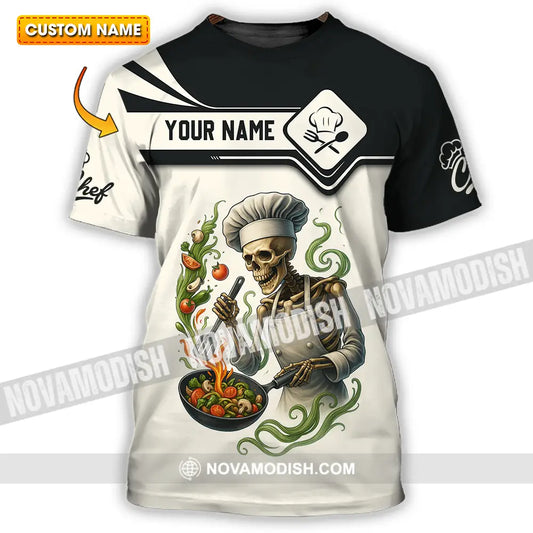Unisex Shirt - Custom Skeleton Master Chef Chef Shirt T-shirt