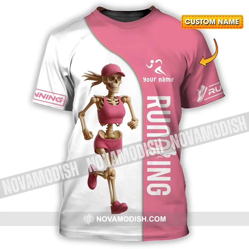 Unisex Shirt - Custom Skeleton Running Shirt T-shirt