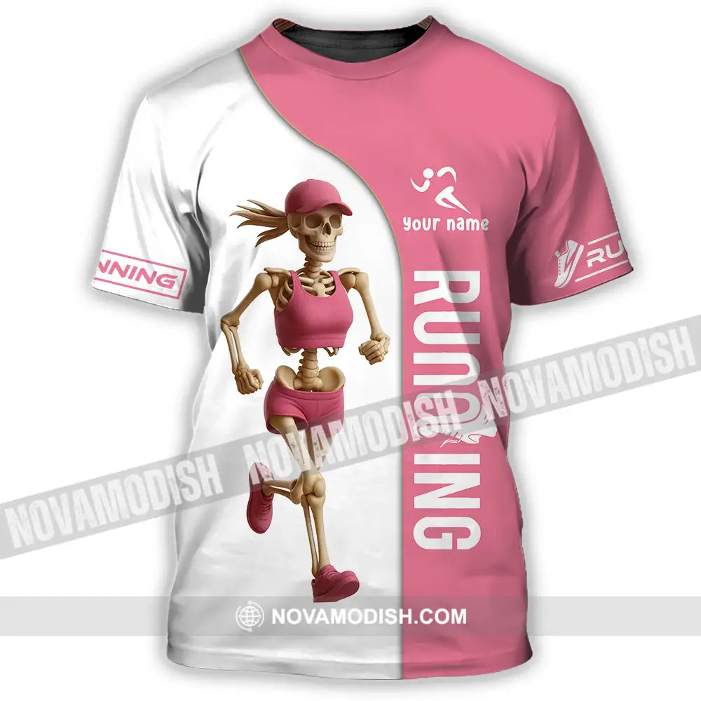 Unisex Shirt - Custom Skeleton Running Shirt T-Shirt / S T-shirt