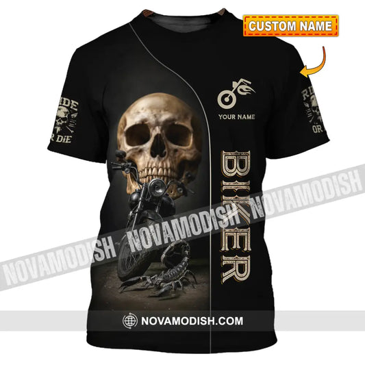 Unisex Shirt - Custom Skull Biker Shirt T-shirt