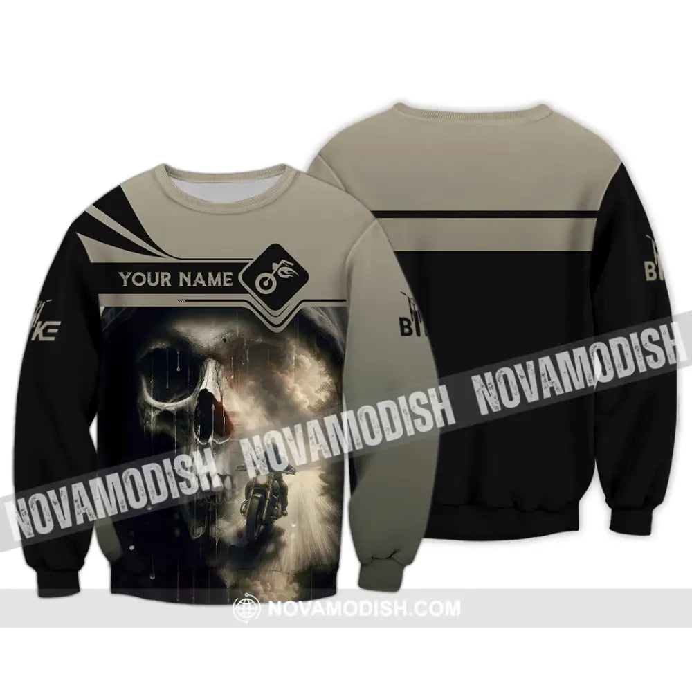 Unisex Shirt - Custom Skull Rider Shirt Long Sleeve / S T-shirt