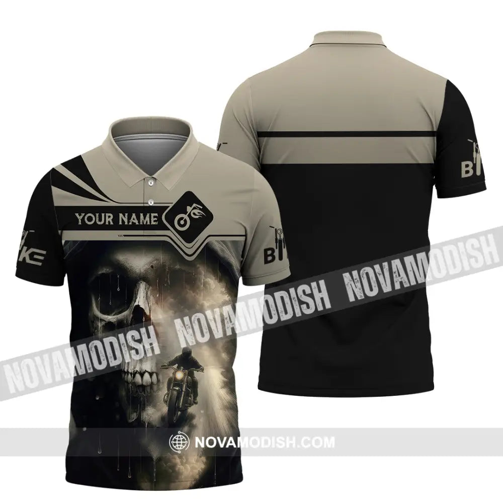 Unisex Shirt - Custom Skull Rider Shirt Polo Shirt / S T-shirt