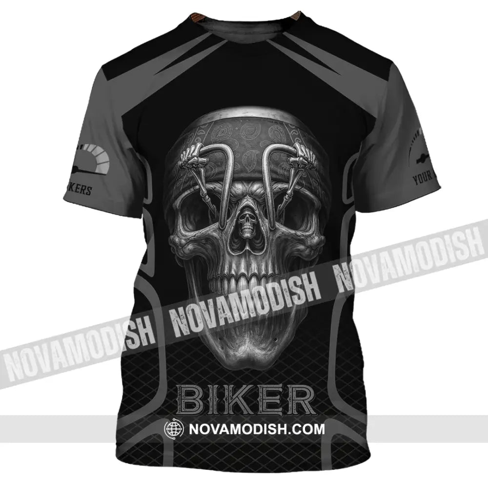 Unisex Shirt - Custom Skull Rider Riding Lover Shirt T-Shirt / S T-shirt