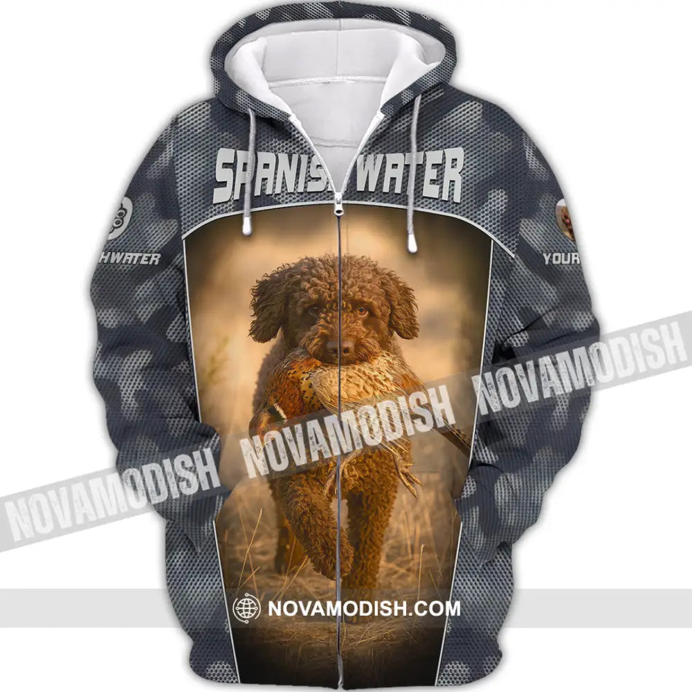 Unisex Shirt - Custom Spanish Water Dog Lover Shirt Zipper Hoodie / S T-shirt