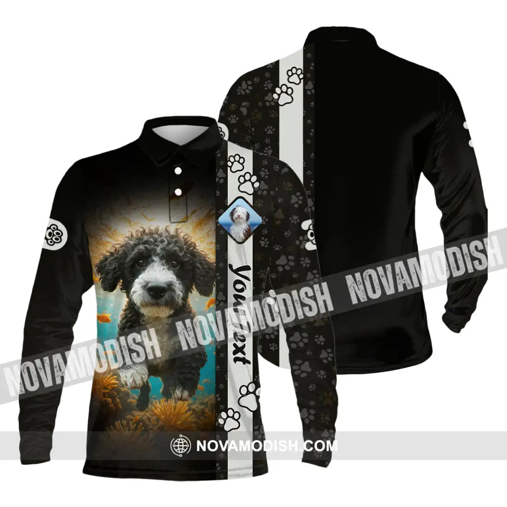 Unisex Shirt - Custom Spanish Water Pet Lover Shirt Long Sleeve Polo / S T-shirt