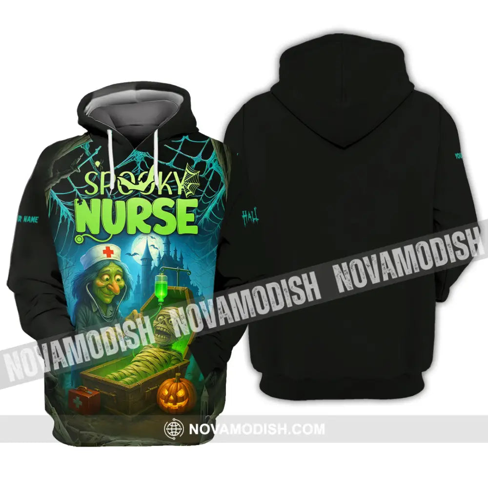 Unisex Shirt - Custom Spoopy Nurse Halloween Shirt Hoodie / S T-shirt