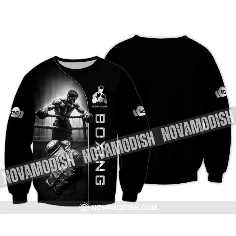 Unisex Shirt - Custom Strong Men Boxing Lover Sport Shirt Long Sleeve / S T-shirt
