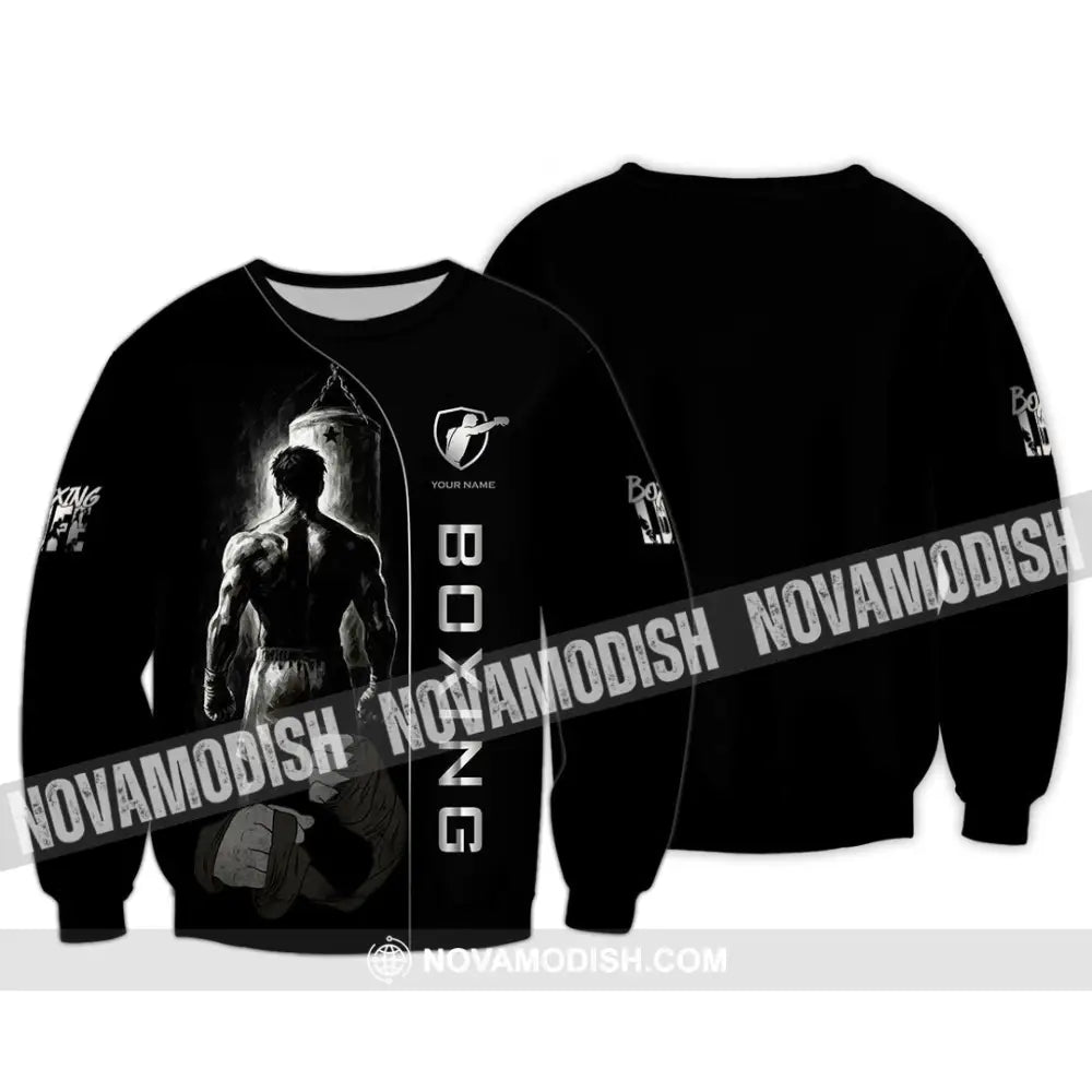 Unisex Shirt - Custom Strong Men Boxing Lover Sport Shirt Long Sleeve / S T-shirt