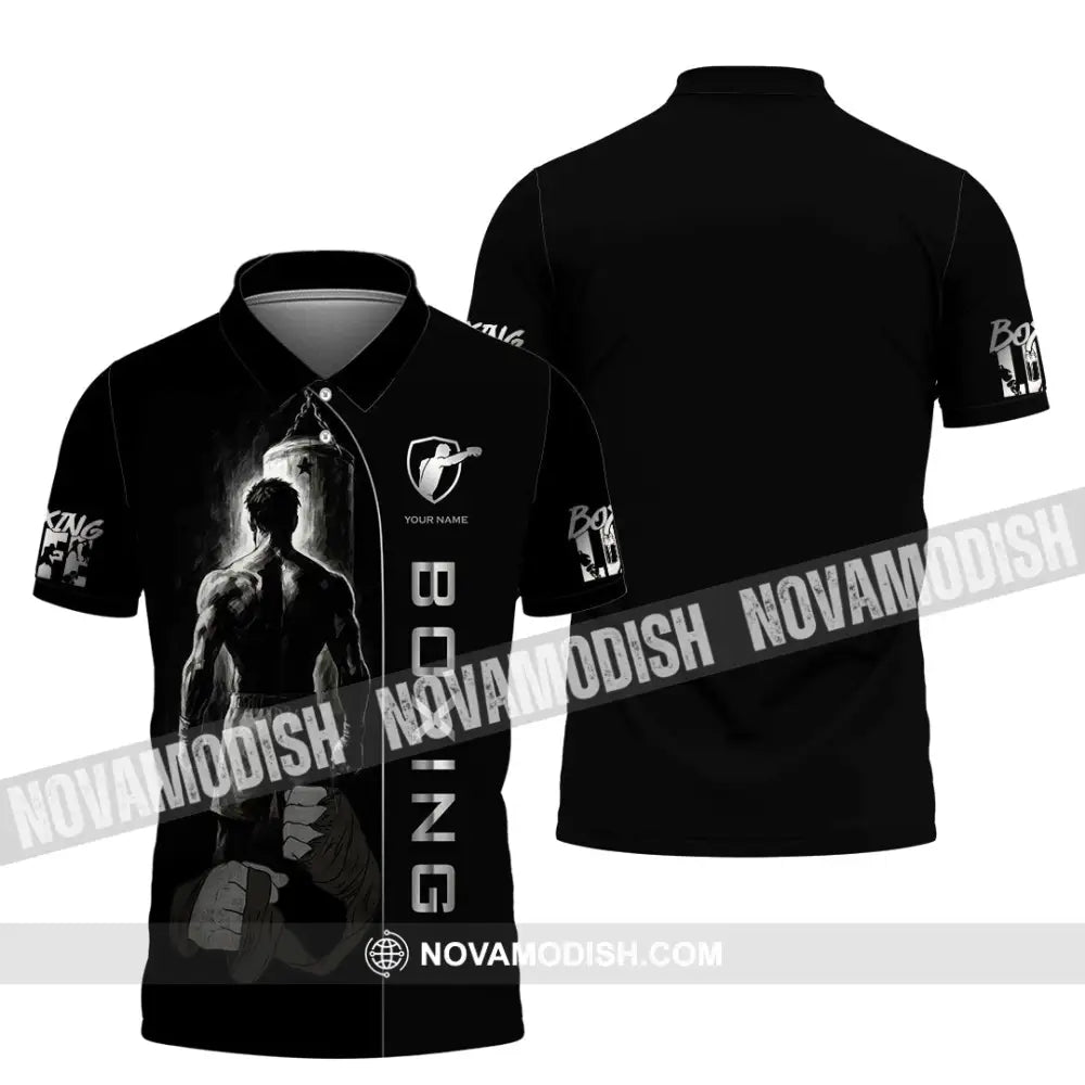 Unisex Shirt - Custom Strong Men Boxing Lover Sport Shirt Polo Shirt / S T-shirt