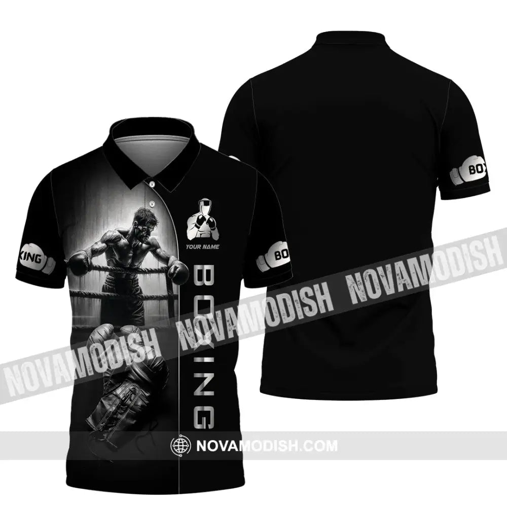 Unisex Shirt - Custom Strong Men Boxing Lover Sport Shirt Polo Shirt / S T-shirt