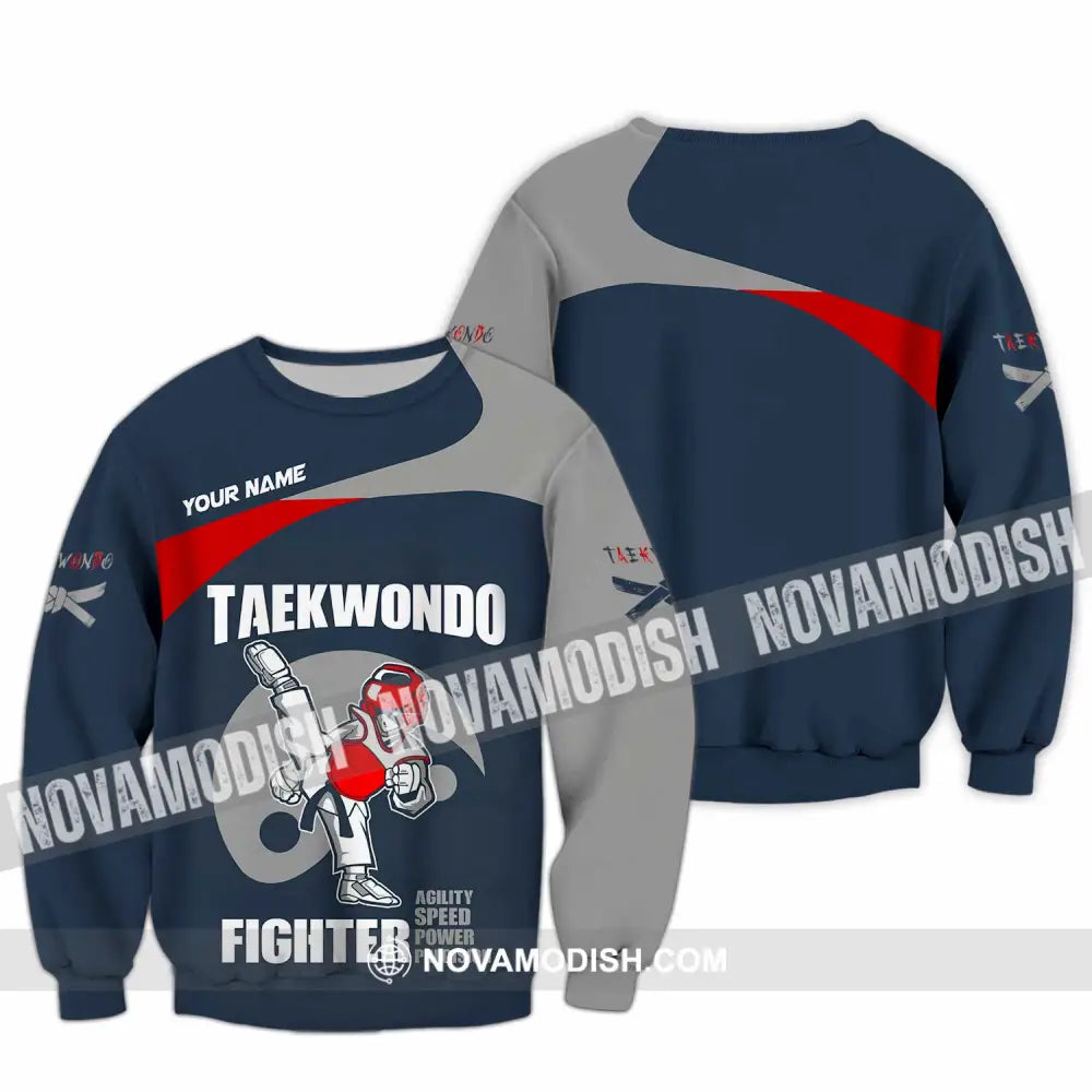 Unisex Shirt - Custom Taekwondo Fighter Shirt Long Sleeve / S T-shirt