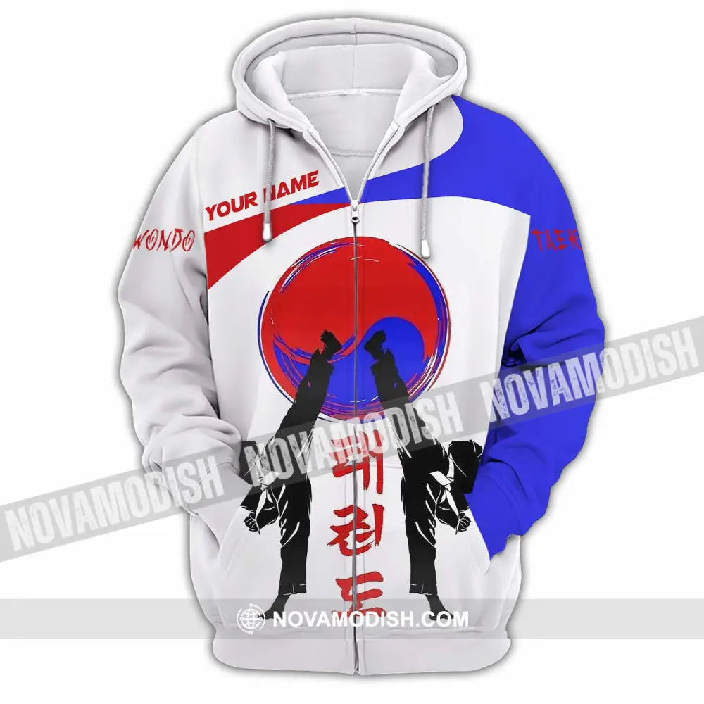 Unisex Shirt - Custom Taekwondo Lover Sport Shirt Zipper Hoodie / S T-shirt