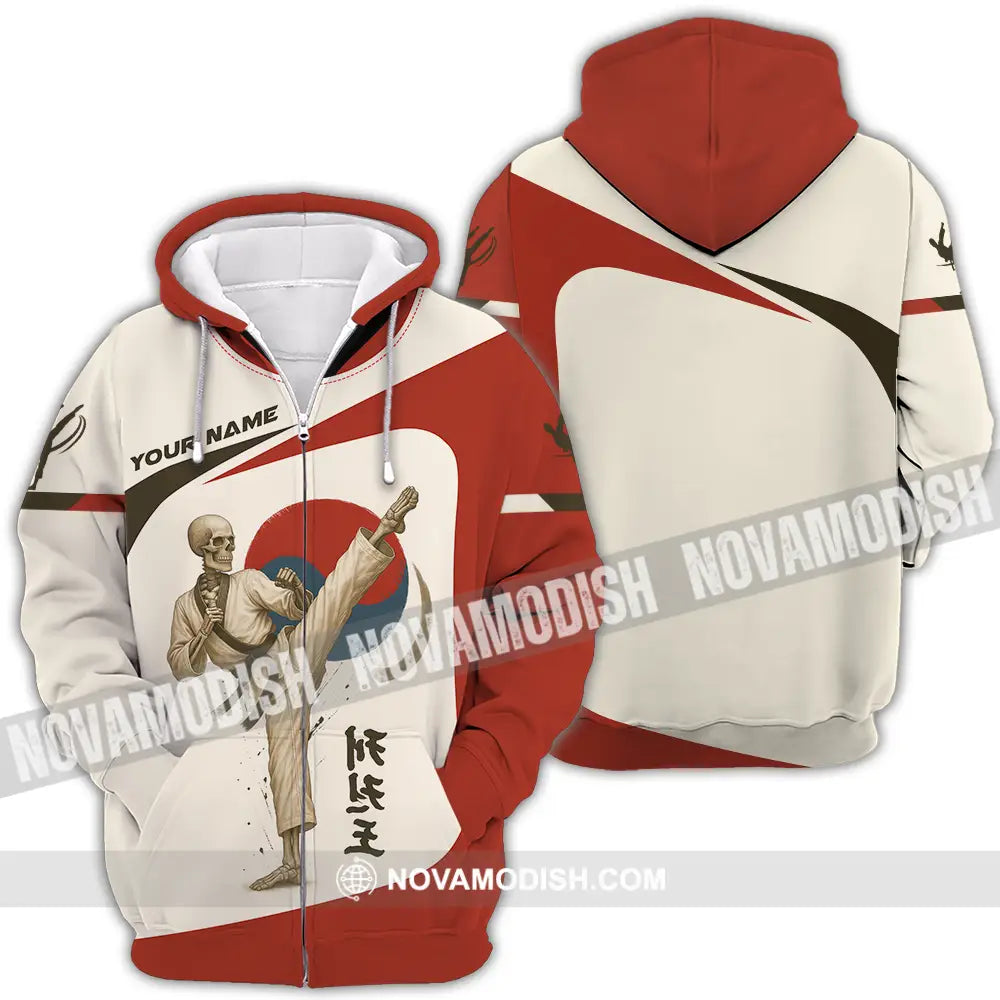 Unisex Shirt - Custom Taekwondo Player Shirt Zipper Hoodie / S T-shirt