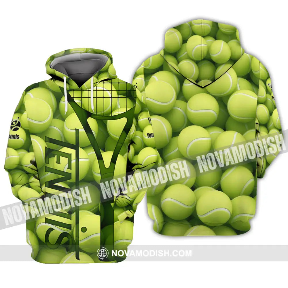 Unisex Shirt - Custom Tennis Ball Tennis Player Sport Shirt Hoodie / S T-shirt