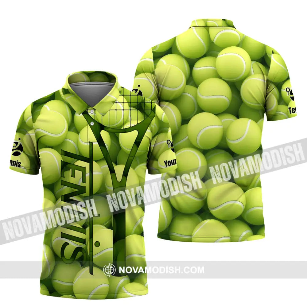 Unisex Shirt - Custom Tennis Ball Tennis Player Sport Shirt Polo Shirt / S T-shirt