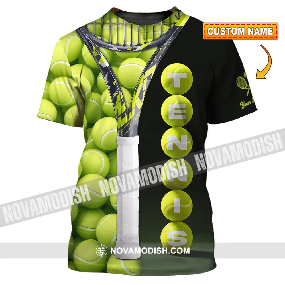 Unisex Shirt - Custom Tennis Ball Tennis Player Sport Shirt T-shirt