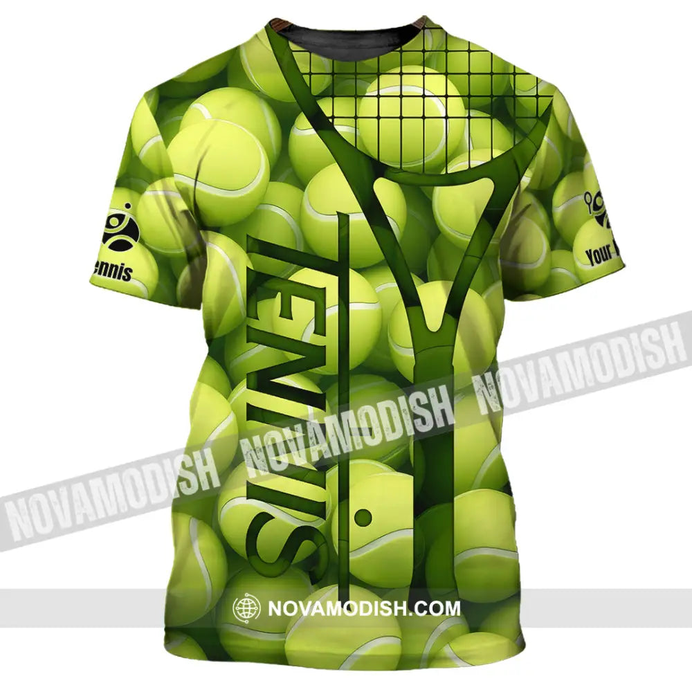Unisex Shirt - Custom Tennis Ball Tennis Player Sport Shirt T-Shirt / S T-shirt