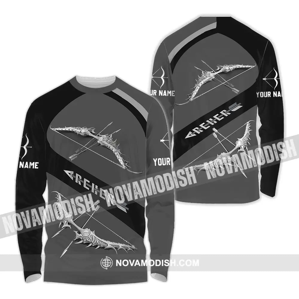 Unisex Shirt - Custom Text Shirt Archer Long Sleeve Shirt / S T-shirt