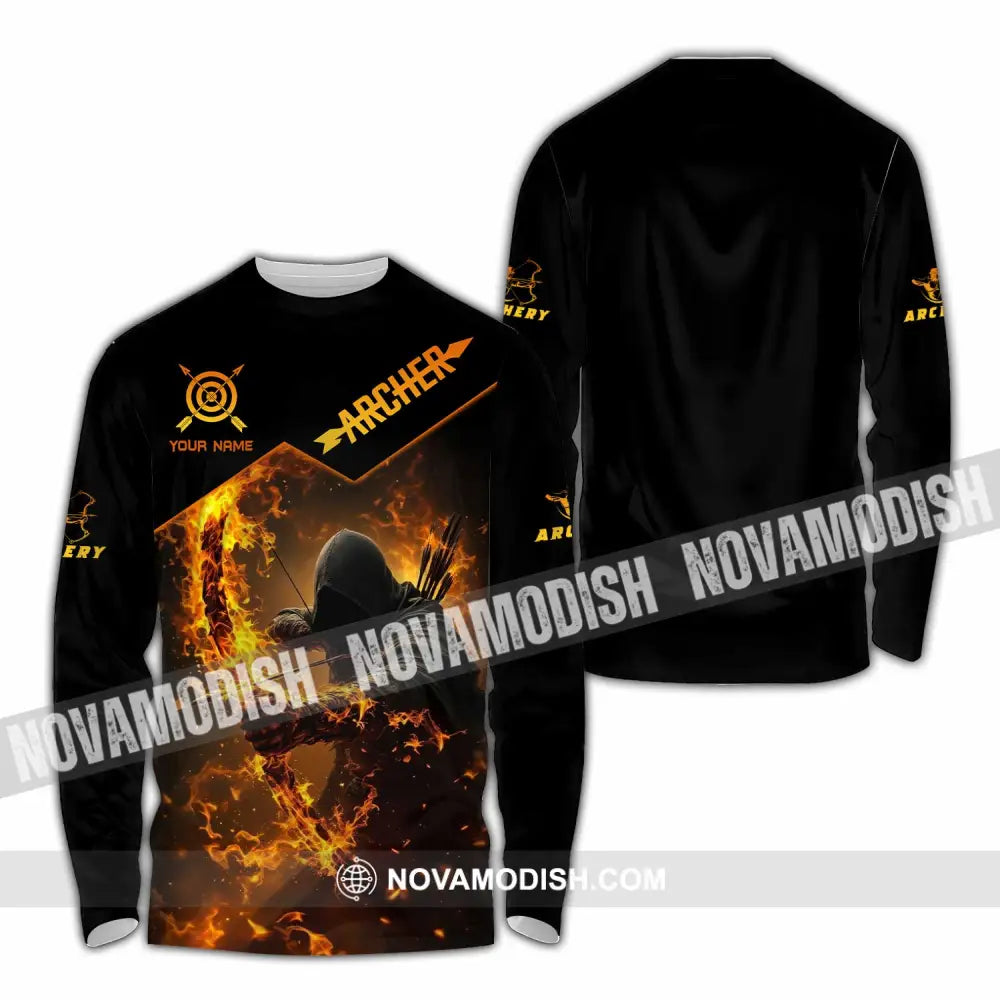Unisex Shirt - Custom Text Shirt Archer Long Sleeve Shirt / S T-shirt