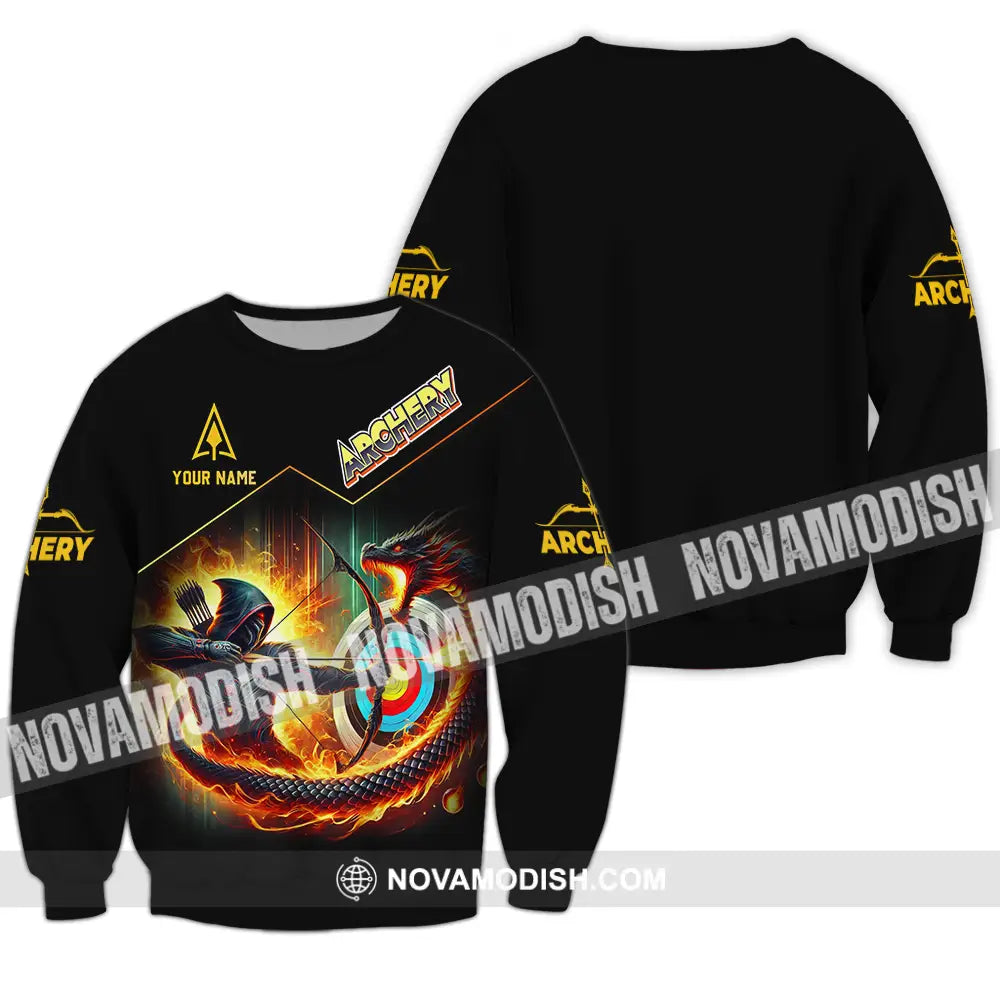Unisex Shirt - Custom Text Shirt Archery Long Sleeve / S T-shirt