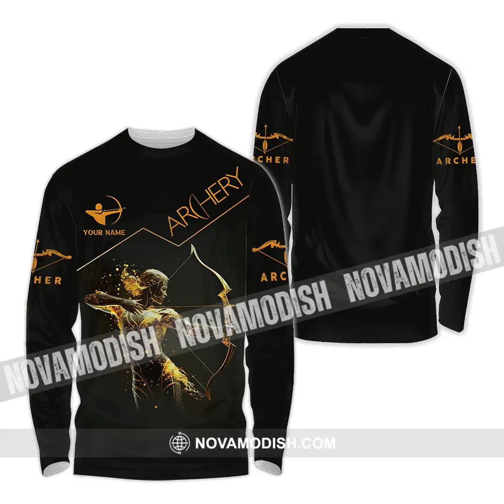 Unisex Shirt - Custom Text Archery Queen Sport Shirt For Player Long Sleeve Shirt / S T-shirt