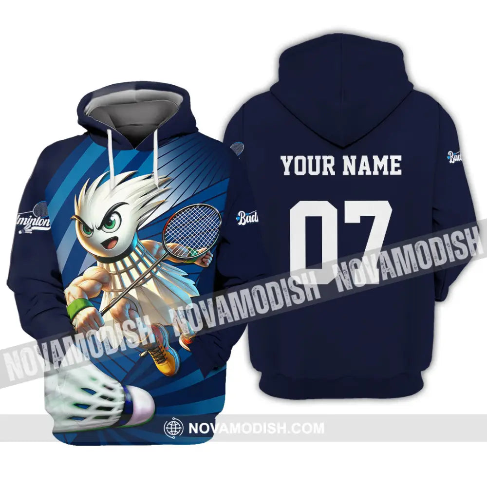 Unisex Shirt - Custom Text Shirt Badminton Shirt Hoodie / S T-shirt