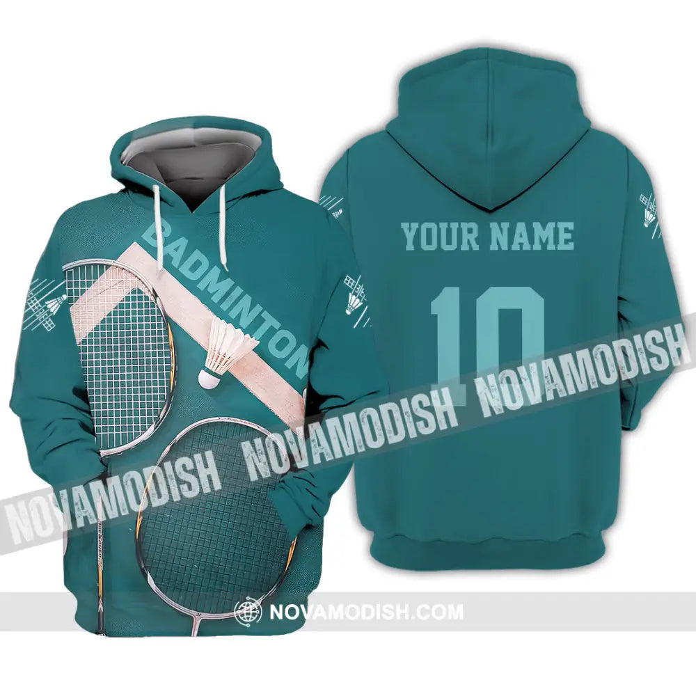 Unisex Shirt - Custom Text Shirt Badminton Shirt Hoodie / S T-shirt