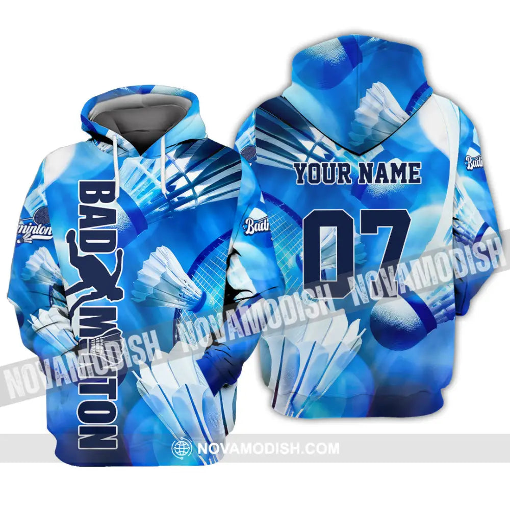 Unisex Shirt - Custom Text Shirt Badminton Shirt Hoodie / S T-shirt