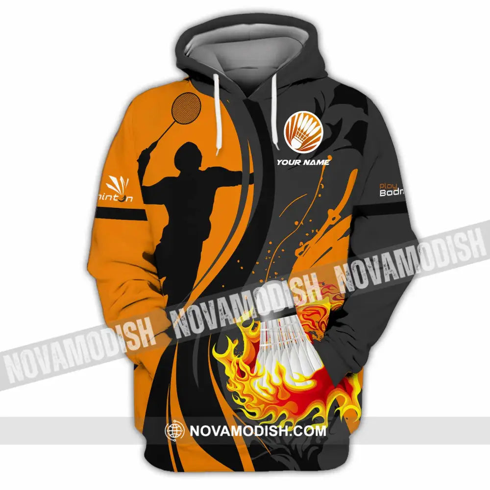 Unisex Shirt - Custom Text Shirt Badminton Shirt Hoodie / S T-shirt
